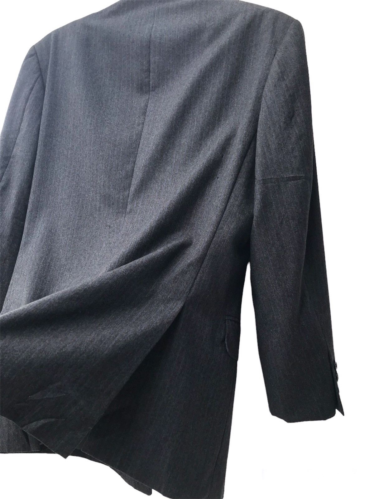 Lanvin Lanvin Double Breasted Grey Striped Wool Blazer Size US M / EU 48-50 / 2 - 8 Thumbnail