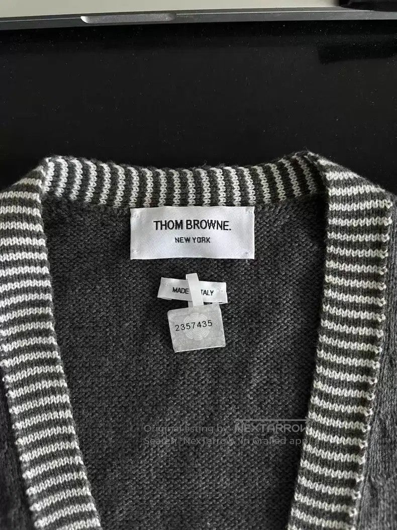 Thom Browne Thom Browne Gray Dog Cardigan Size US XS / EU 42 / 0 - 3 Thumbnail