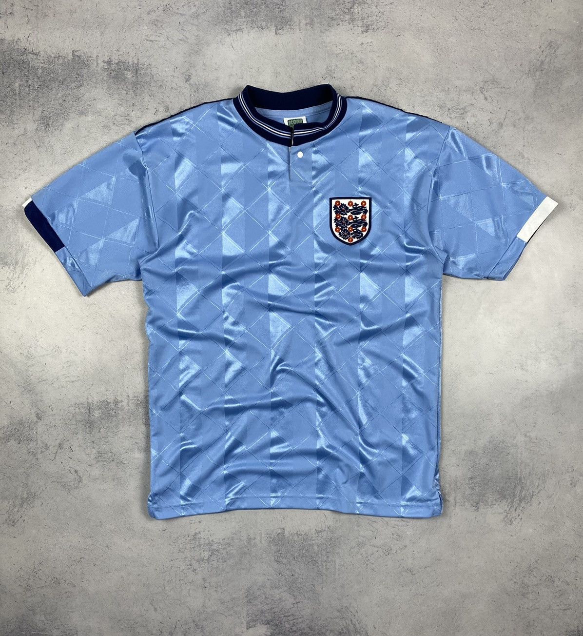 Other ENGLAND TEAM 1987/1989 2023 JERSEY THIRD SCORE DRAW REMAKE Size US L / EU 52-54 / 3 - 2 Thumbnail