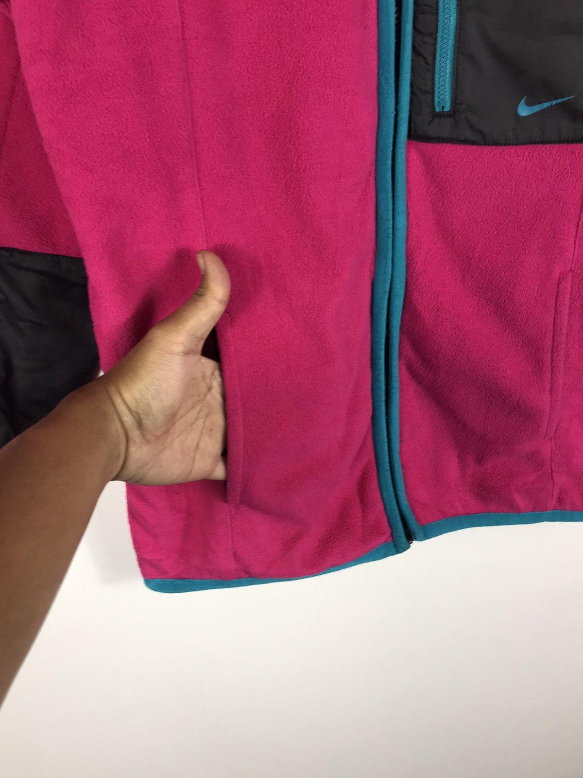 Nike × Vintage ⚡️Vintage Y2K Nike the athletic dept Fleece Hooded Sweater Size M / US 6-8 / IT 42-44 - 6 Thumbnail