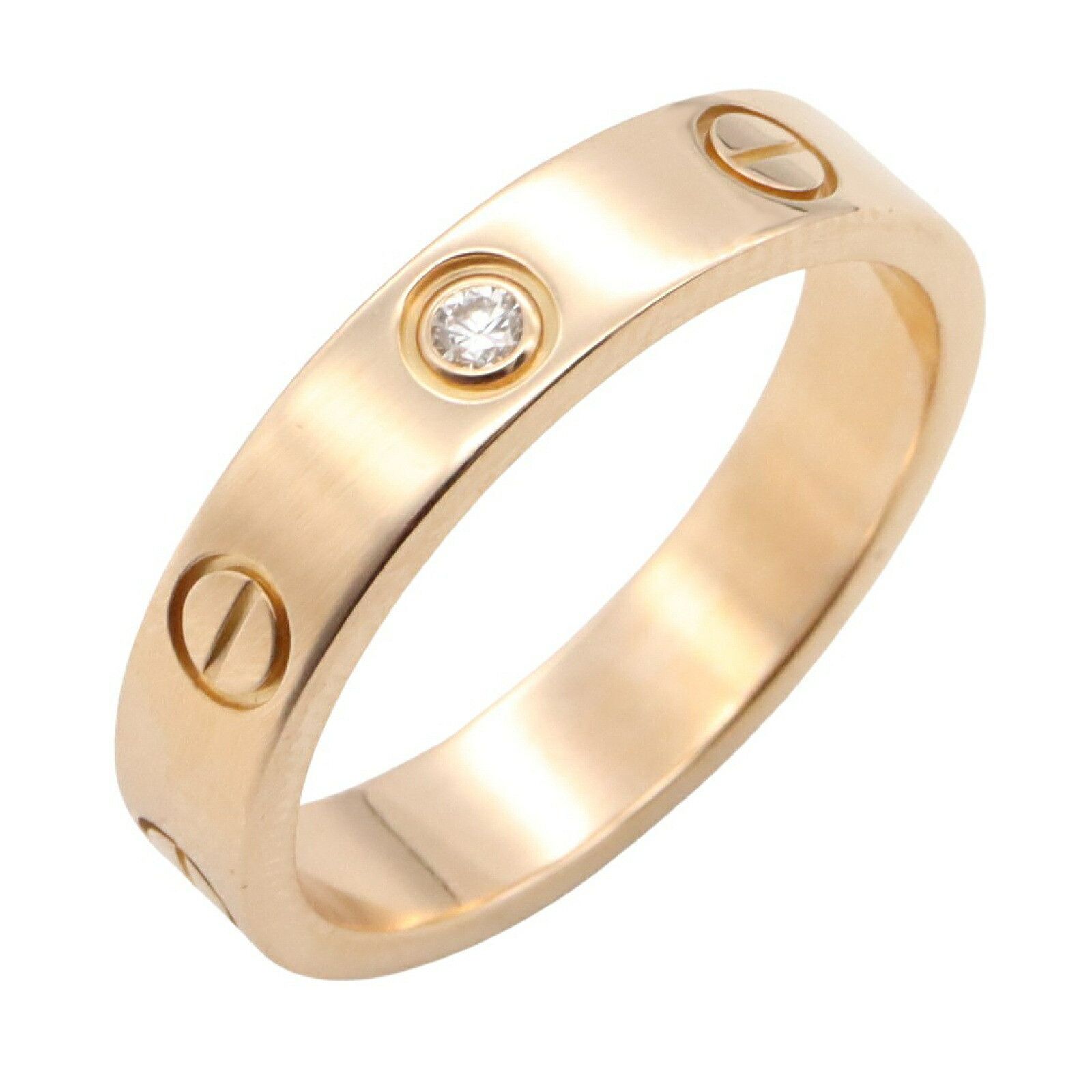 Cartier Cartier Cartier Mini Love Ring Au750 Diamond Ring Size 10 Leather Ring Size ONE SIZE - 1 Thumbnail