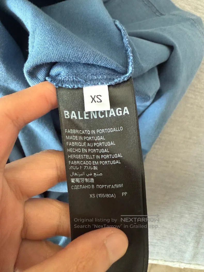 Balenciaga Balenciaga Letter Logo Embroidered Crew Neck Short Sleeve Size US XS / EU 42 / 0 - 8 Thumbnail