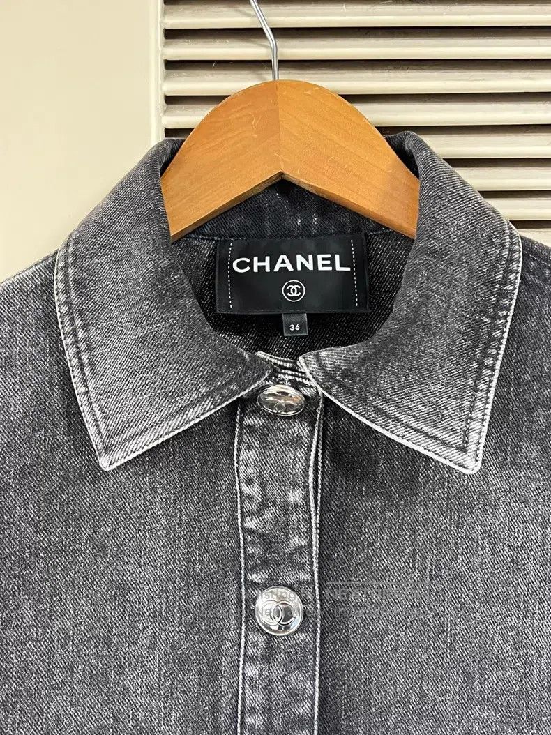 Chanel Chanel Classic logo embroidered denim jacket Size XS / US 0-2 / IT 36-38 - 3 Thumbnail