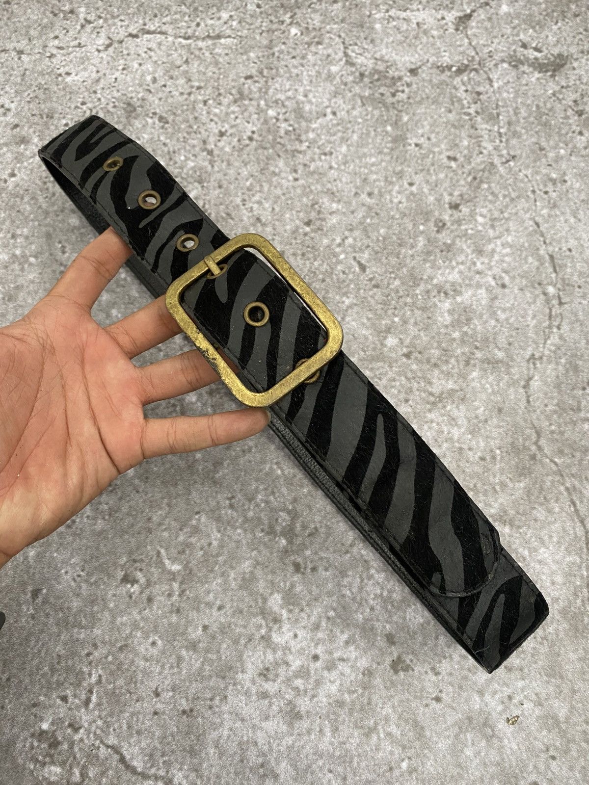 If Six Was Nine Black Zebra belt Size ONE SIZE - 3 Thumbnail