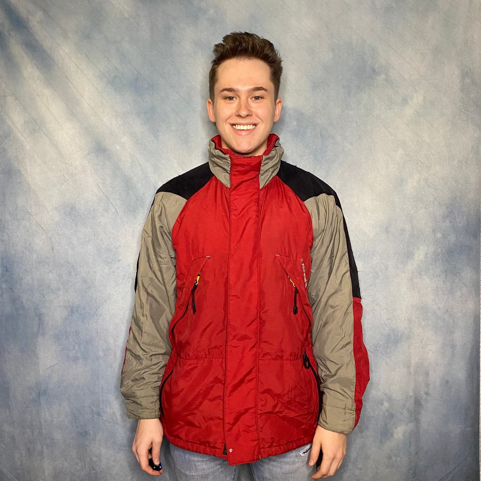 image of Polo Ralph Lauren x Vintage Red Polo Puffer Jacket Ralph Laurent Ski Coat, Men's (Size Small)