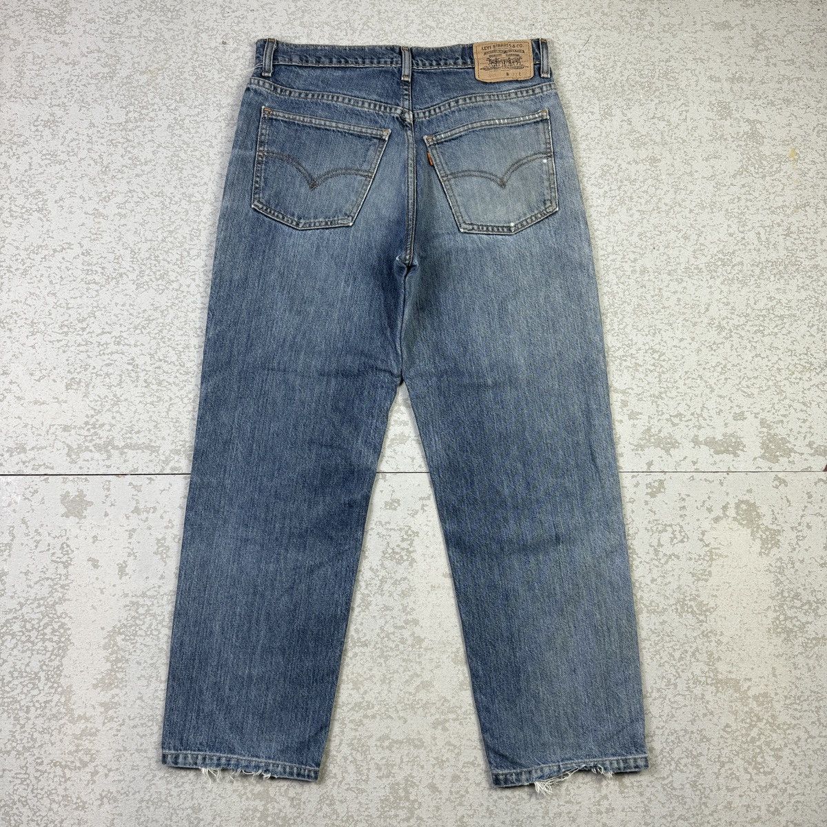If Six Was Nine × Levi's × Vintage 💥Vintage 90s Levis 609 Orange Tab Distressed Ripped Jean Size US 31 - 4 Thumbnail
