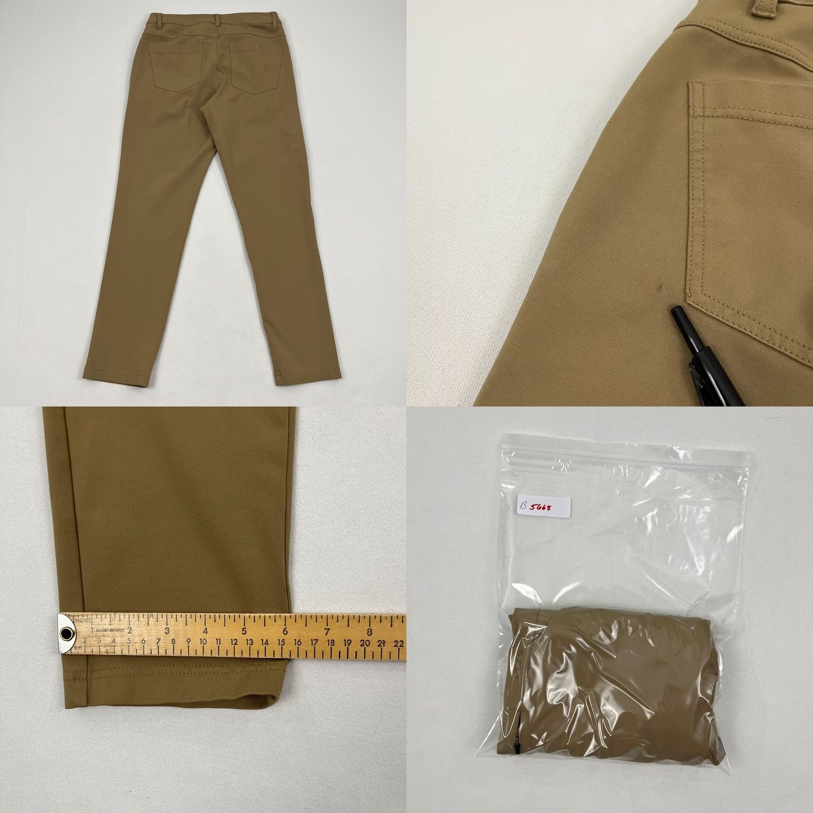 Vintage BYLT Pants Mens 30 x 29 Everyday 2.0 Slim Fit Brown Travel Golf Stretch Chino Pants Size US 30 / EU 46 - 8 Thumbnail