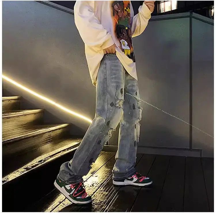 Japanese Brand Straight vintage hip-hop jeans Size US 32 / EU 48 - 6 Thumbnail