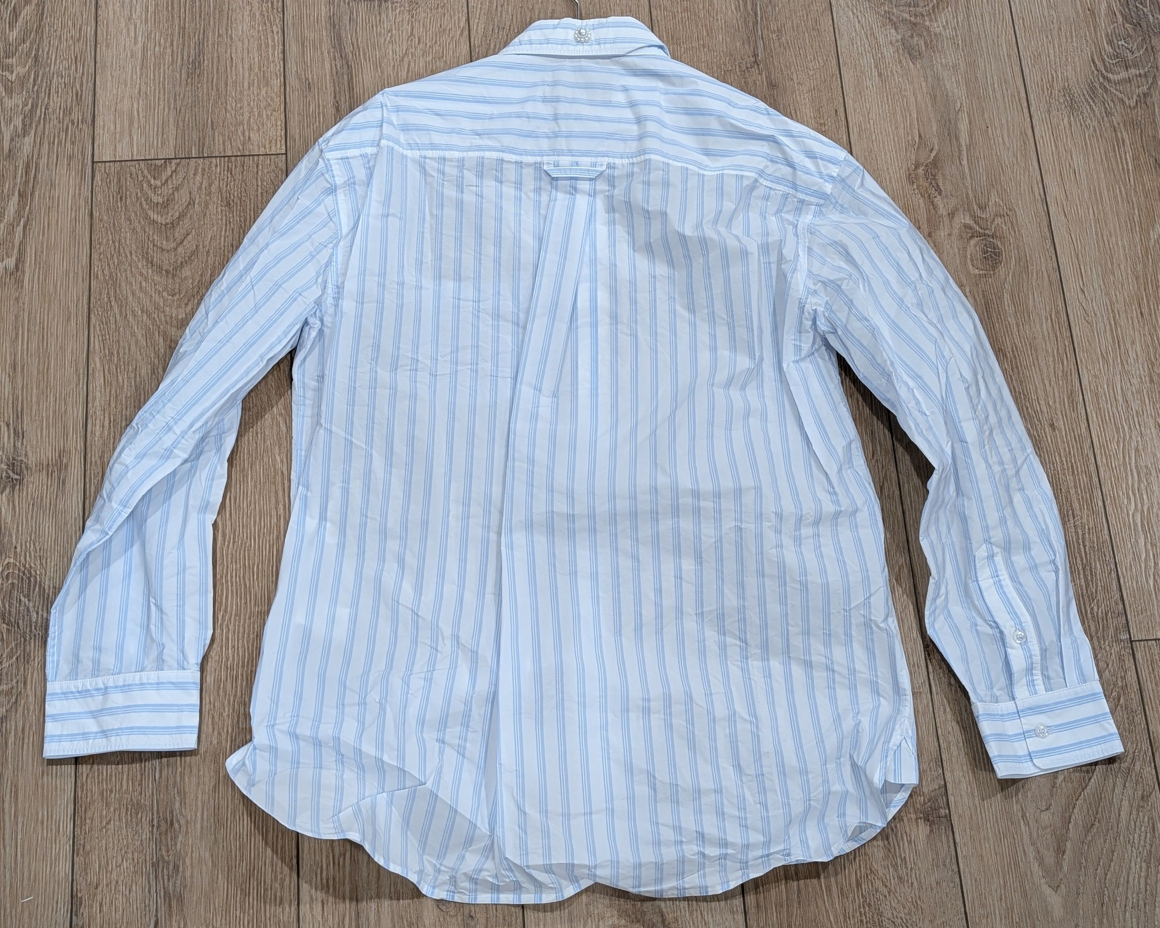 Simone Rocha SIMONE ROCHA Multi Stripe LS Sport Shirt White/Blue Medium Size US M / EU 48-50 / 2 - 3 Thumbnail