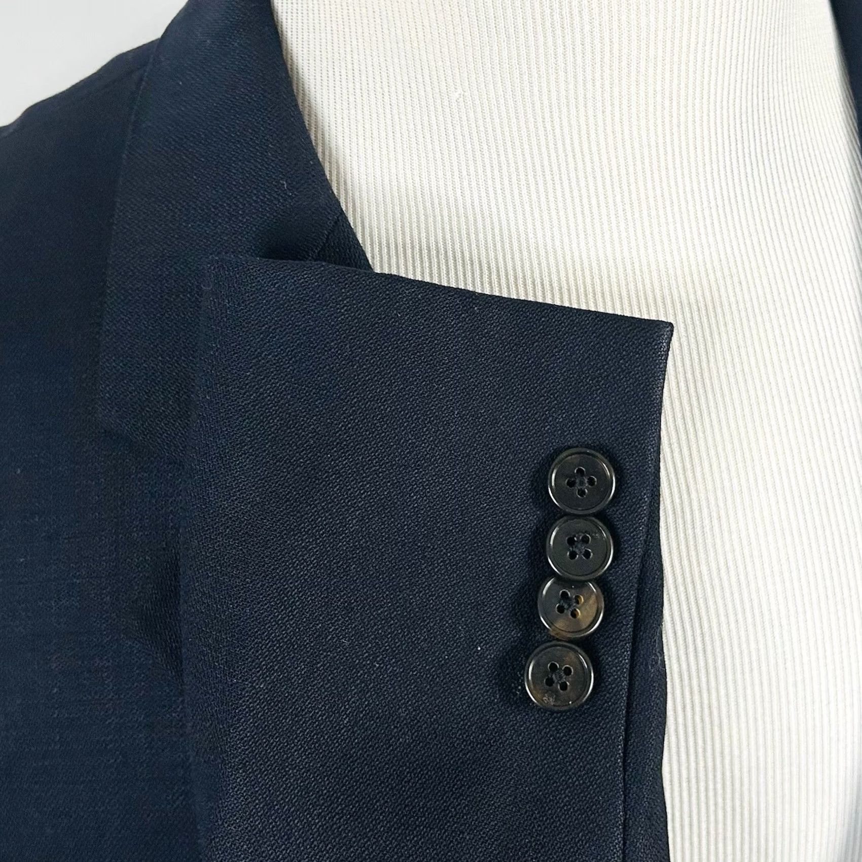 Joseph Abboud Joseph Abboud 46L Sport Coat 100% Wool Dark Navy Blue Three Button Lined Formal Mens Size US XS / EU 42 / 0 - 6 Thumbnail