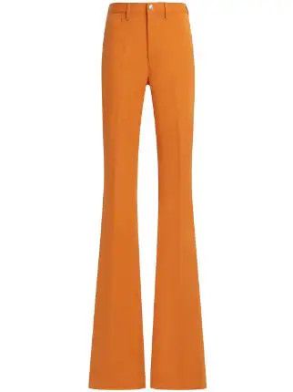 o1w1db10524 High Waist Flared Trousers in Orange