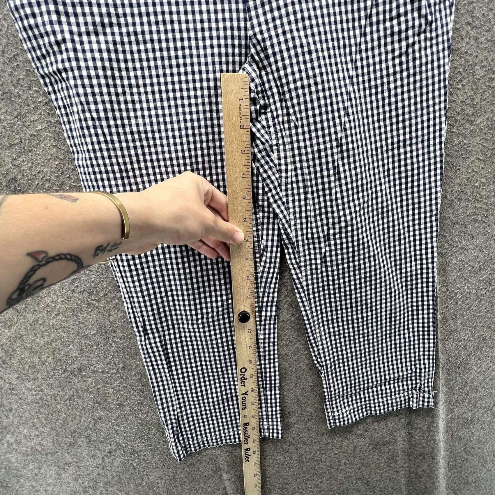 Ralph Lauren Lauren Active Ralph Lauren Pants Womens 4 Capri Blue Check Stretch Casual Size 27" / US 4 / IT 40 - 7 Thumbnail