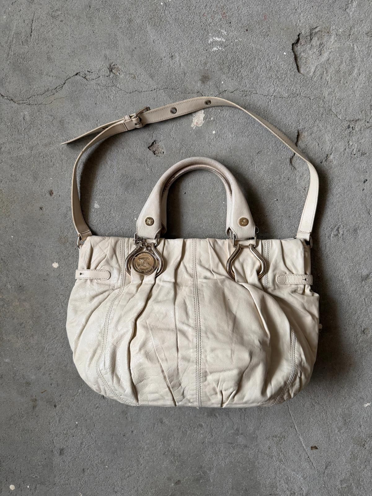 Celine Celine 2Way Leather Shoulder Bag White Size ONE SIZE - 2 Thumbnail