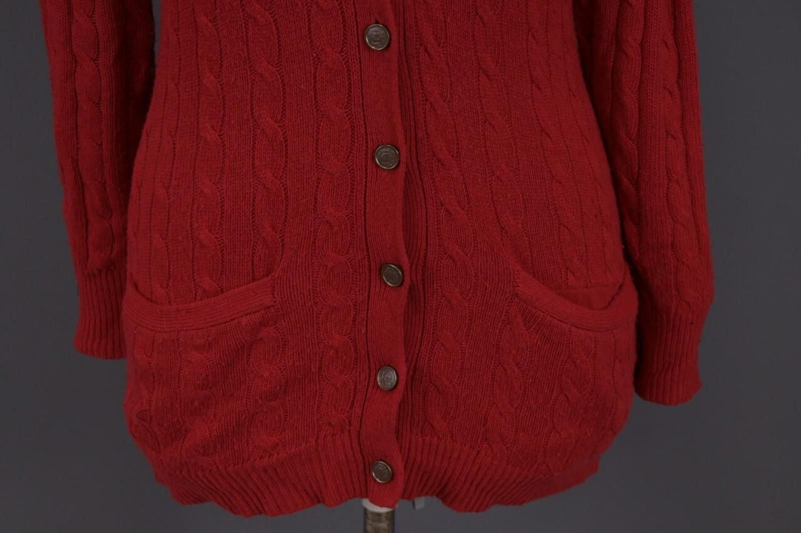 Lauren Ralph Lauren Lauren Ralph Lauren Red Wool Cashmere Cardigan Size XS Size XS / US 0-2 / IT 36-38 - 2 Thumbnail