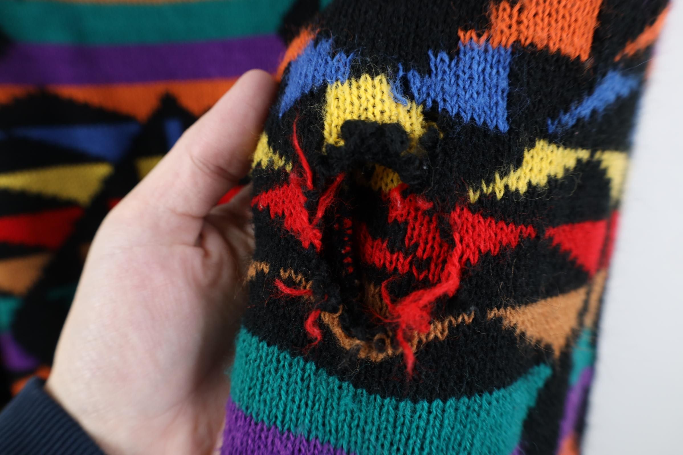 Vintage Vintage 90s Streetwear Southwestern Knit Crewneck Sweater Size US L / EU 52-54 / 3 - 5 Thumbnail