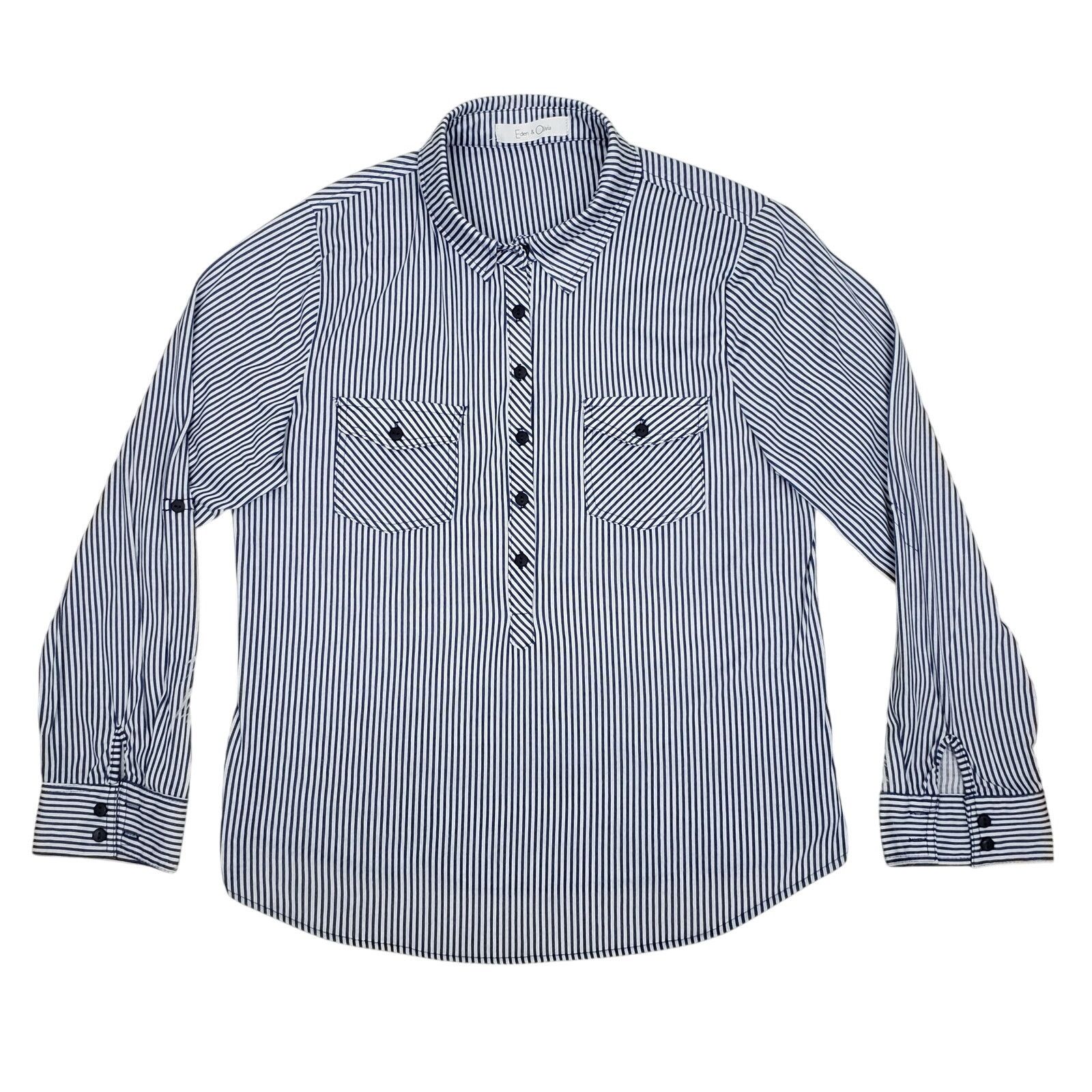 Other Eden & Olivia Popover Shirt Buttoned Pockets Roll Tab M Size M / US 6-8 / IT 42-44 - 1 Thumbnail