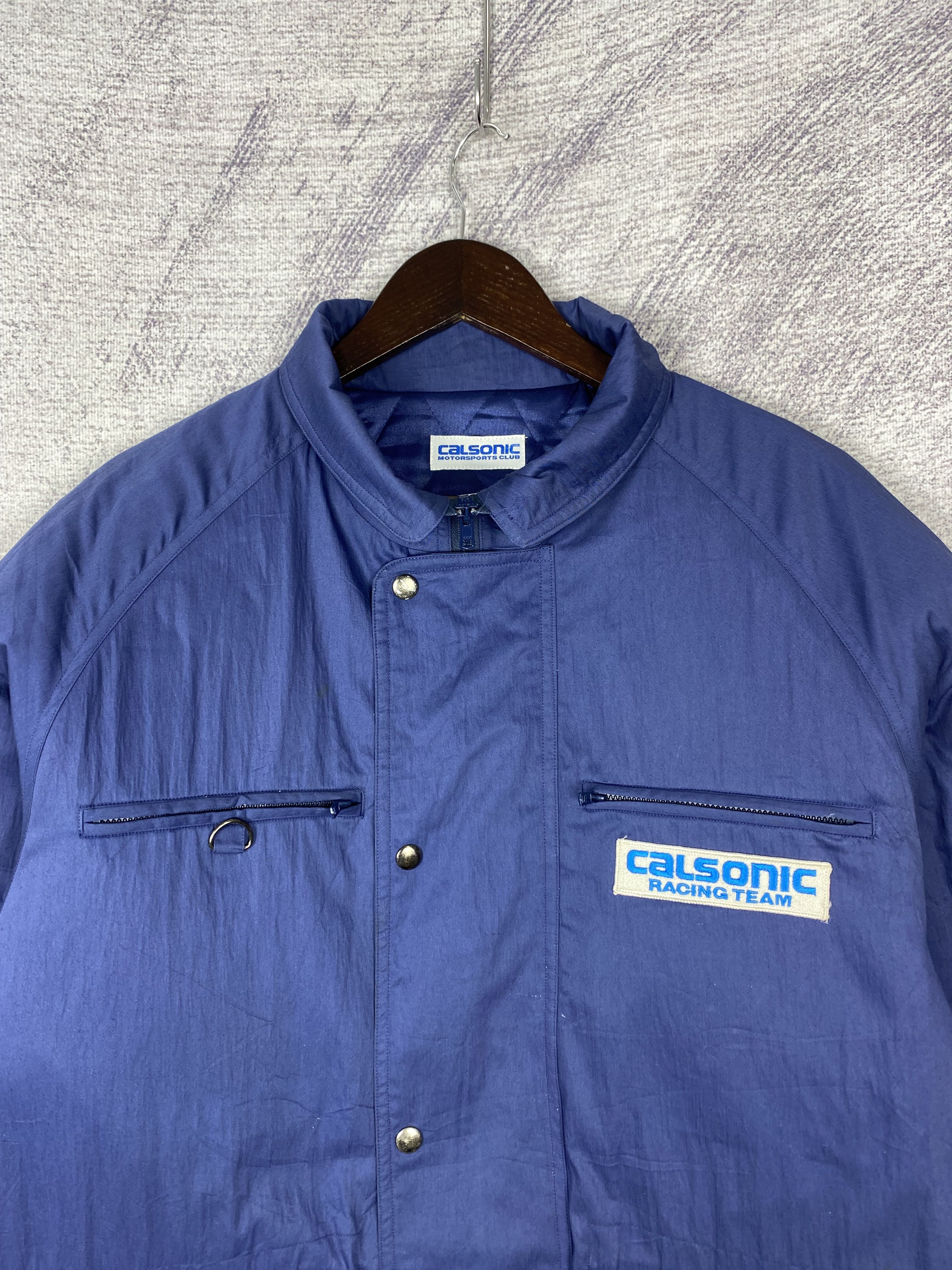 Japanese Brand Vintage Calsonic Racing Team Blue Workwear Jacket Size US L / EU 52-54 / 3 - 2 Thumbnail
