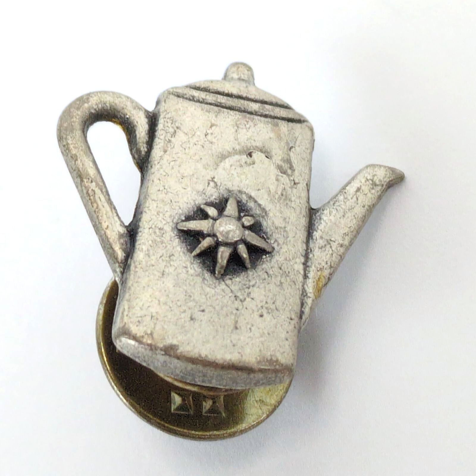 Vintage Set of 2 Pewter Coffee Tea Pot & Cup Lapel Tack Pins Size ONE SIZE - 3 Thumbnail
