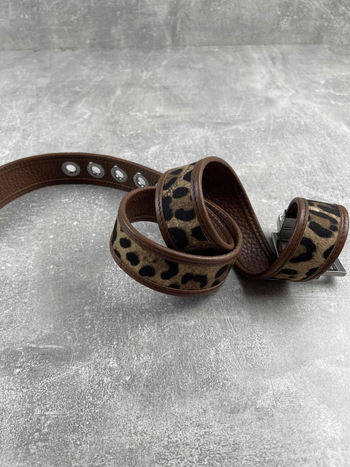 Dolce & Gabbana Dolce Gabbana Leopard Brown Leather Luxury Celebrity Logo Size ONE SIZE - 2 Thumbnail