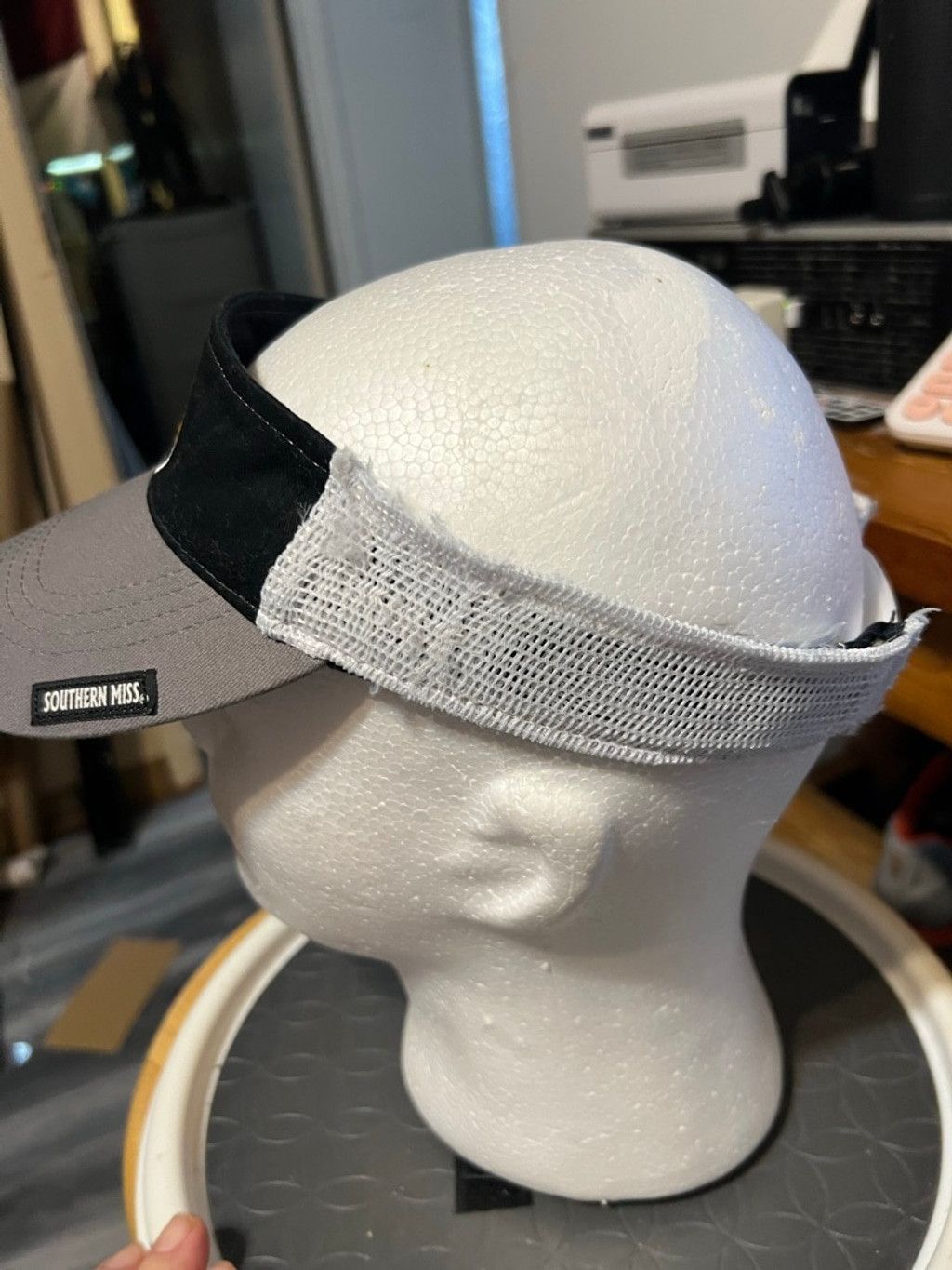 Other Men's Captivating Gray & Black Southern Miss Visor One Size Size ONE SIZE - 2 Thumbnail