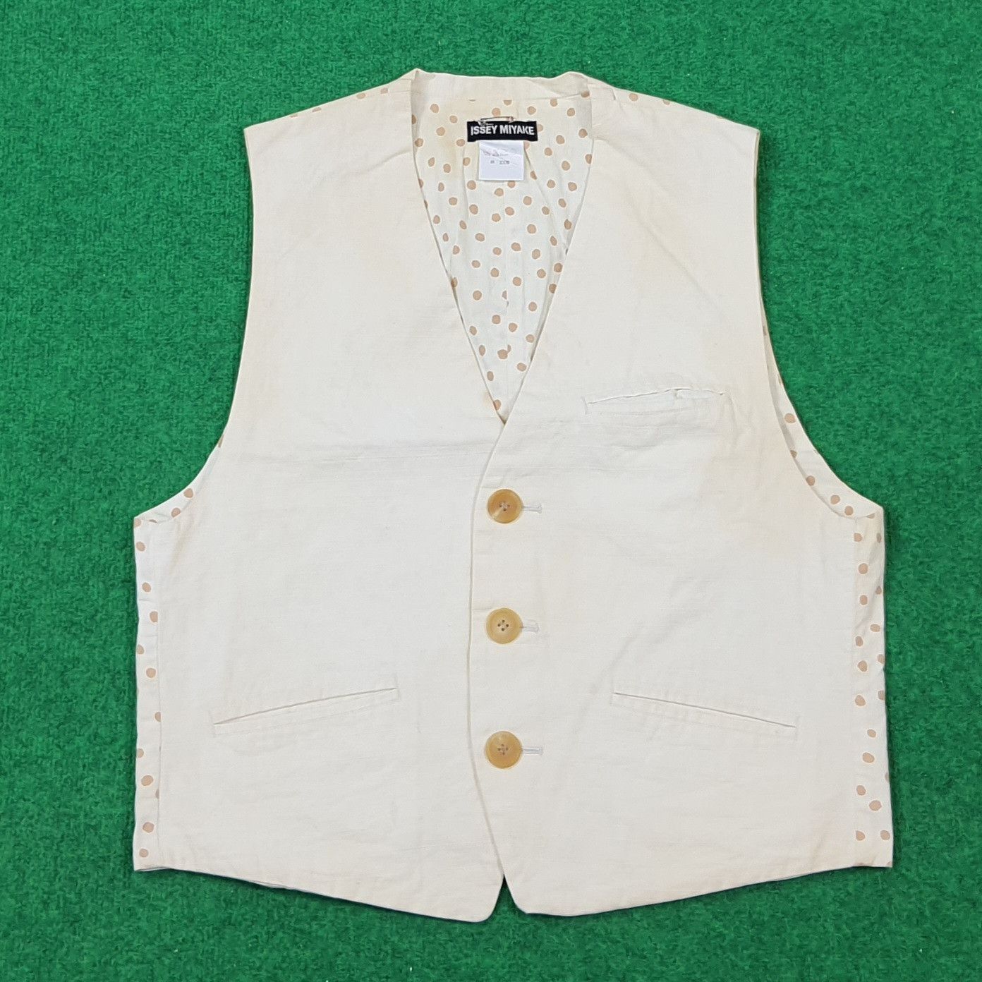 Issey Miyake × Japanese Brand × Vintage Vintage Issey Miyake Japanese Brand Polka Dot Vests Size US M / EU 48-50 / 2 - 1 Thumbnail