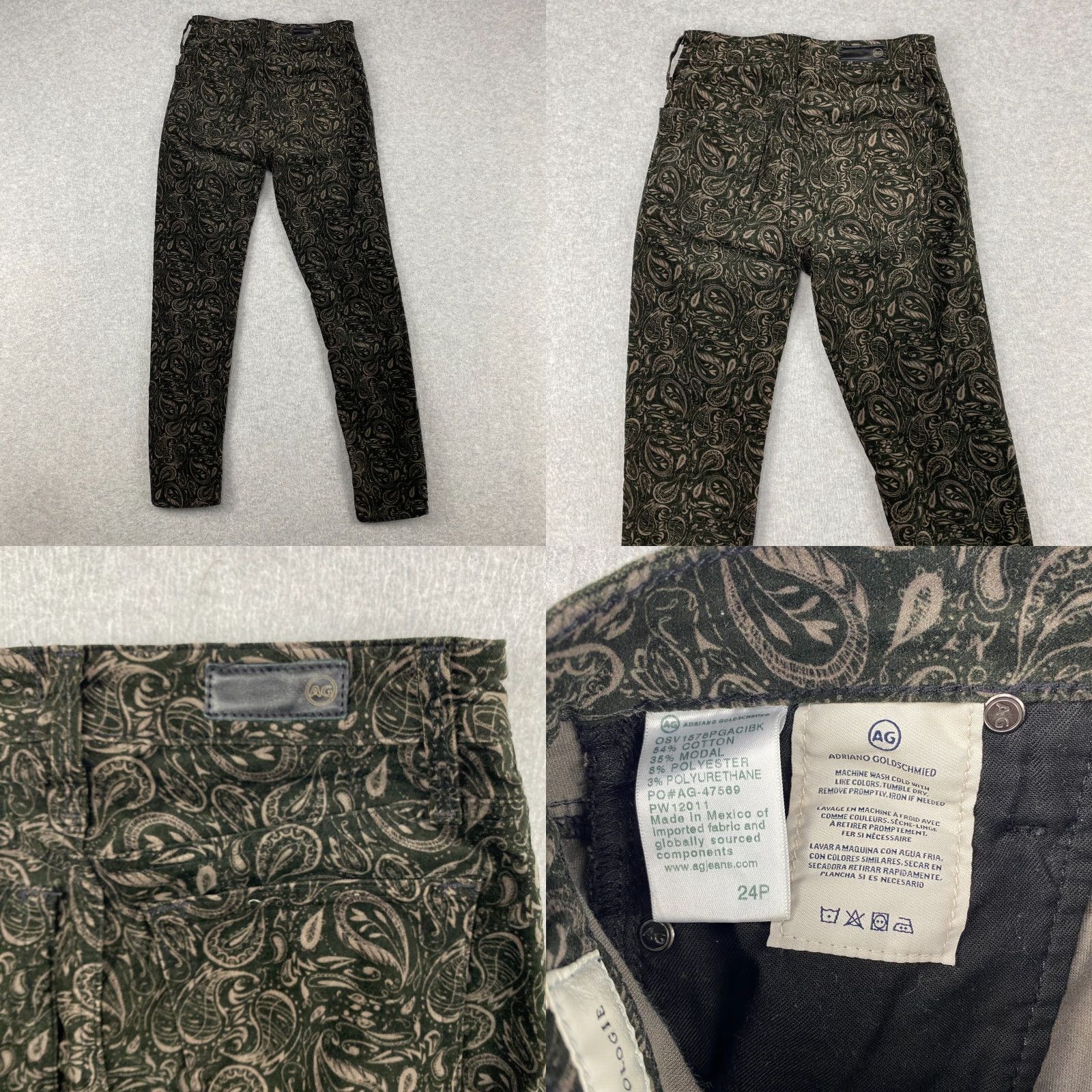 AG Jeans AG Jeans x Anthropologie Jeans Womens 24P Black High Rise Stevie Ankle Paisley Modern Size 42" / US 20 - 9 Thumbnail