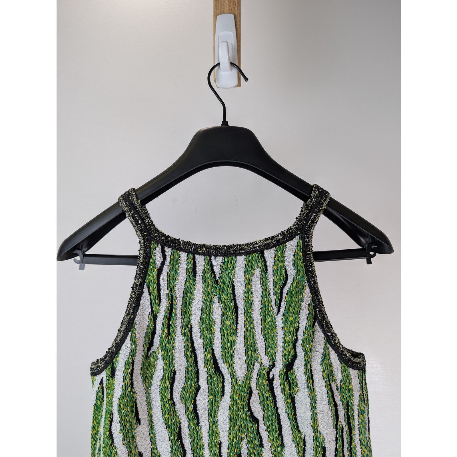 Bottega Veneta o1rshd1 Animal Jacquard Tank Top in Green / White Size US S / EU 44-46 / 1 - 14 Thumbnail
