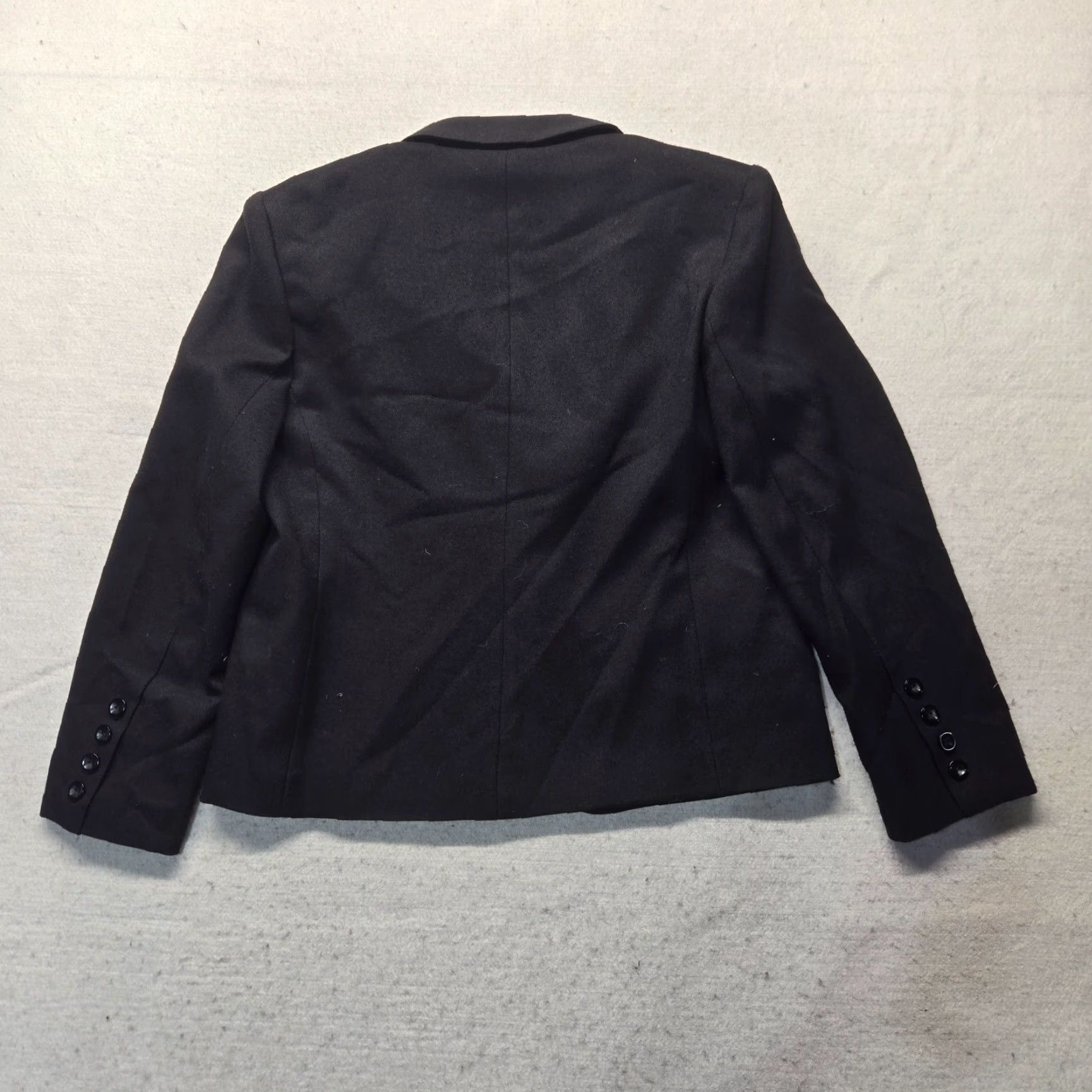 Vintage Kim Rogers Jacket Womens Petite Black Lined Button Closure Adult 8P Long Sleeve Jacket (Fall Spring Summer) Size M / US 6-8 / IT 42-44 - 7 Thumbnail
