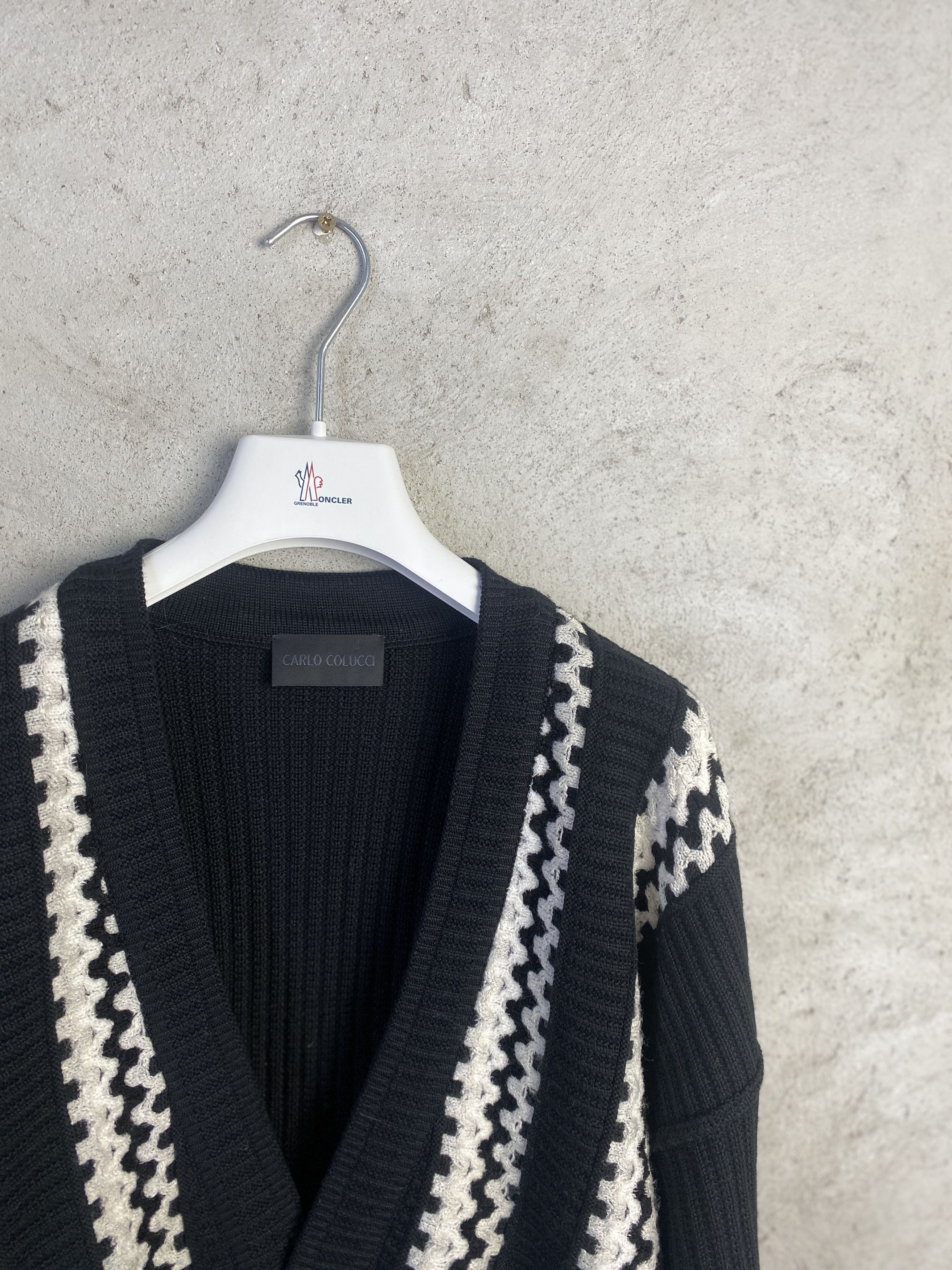 Carlo Colucci Carlo Colucci black cardigan casual wool vintage Size US XL / EU 56 / 4 - 2 Thumbnail