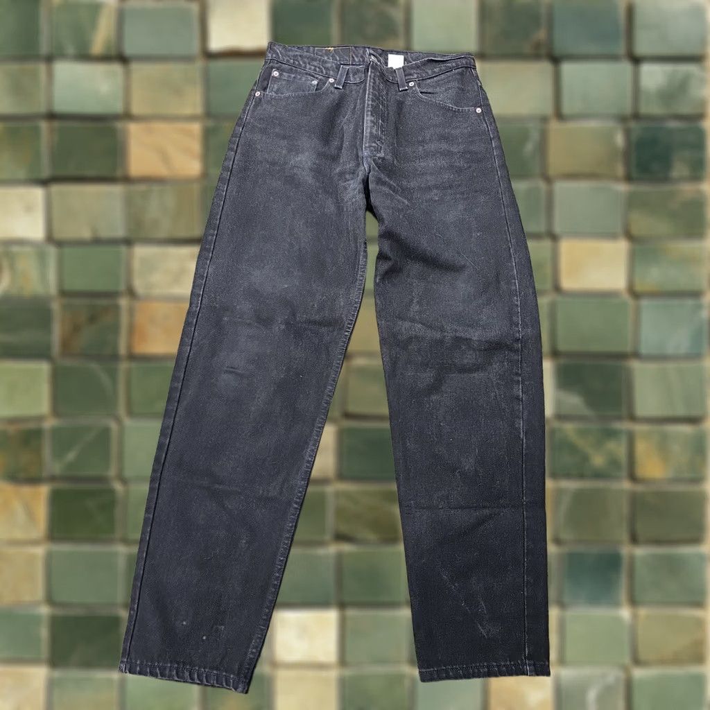 Levi's VINTAGE Levi’s 550 Black Denim Jeans Made In USA Size 36x32 Relaxed Fit Mens Jeans 90s USA Distressed Fade Size US 36 / EU 52 - 1 Thumbnail