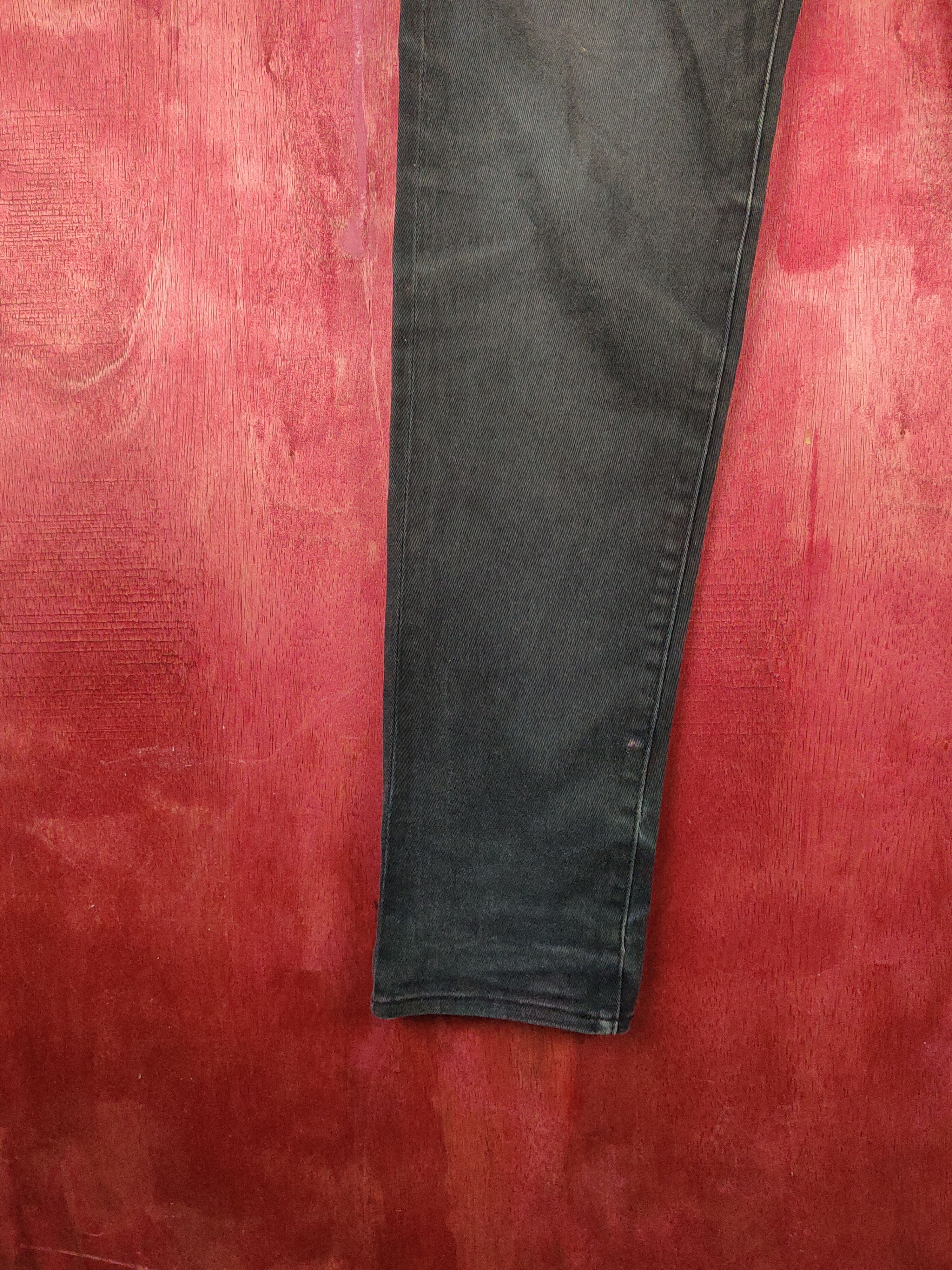 GU Gu Black Faded Distressed Ripped Skinny Jeans #S2316 Size US 30 / EU 46 - 4 Thumbnail