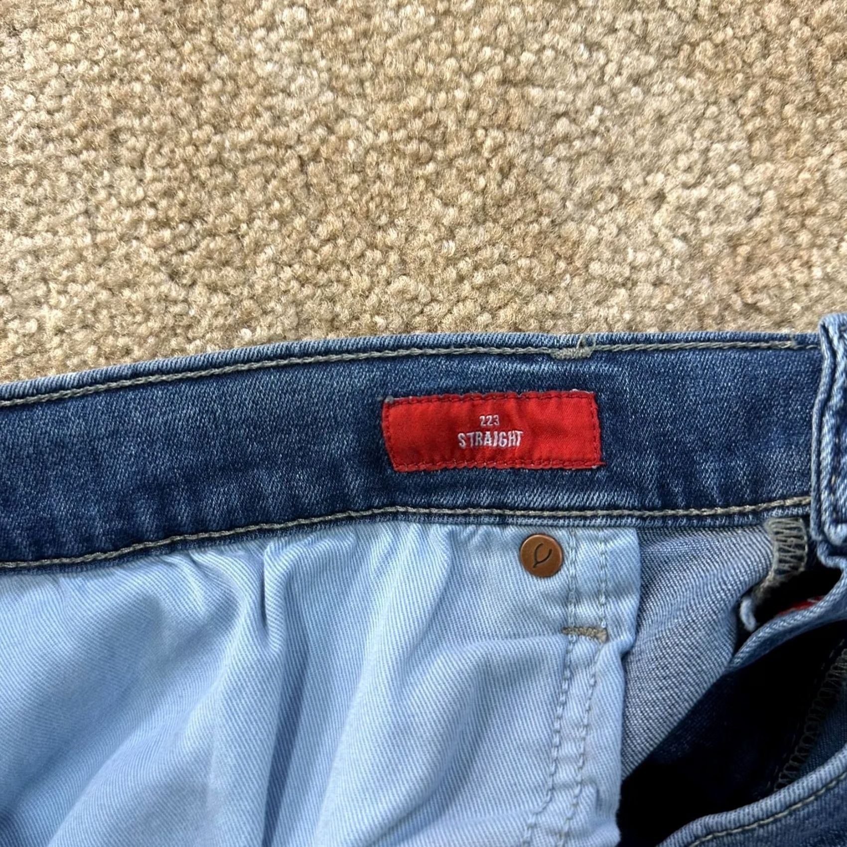Lucky Brand Lucky Brand 223 Straight Jeans Men's 36x30 Blue Denim Stretch 5-Pocket Regular Waist Vintage No Size US 36 / EU 52 - 4 Thumbnail