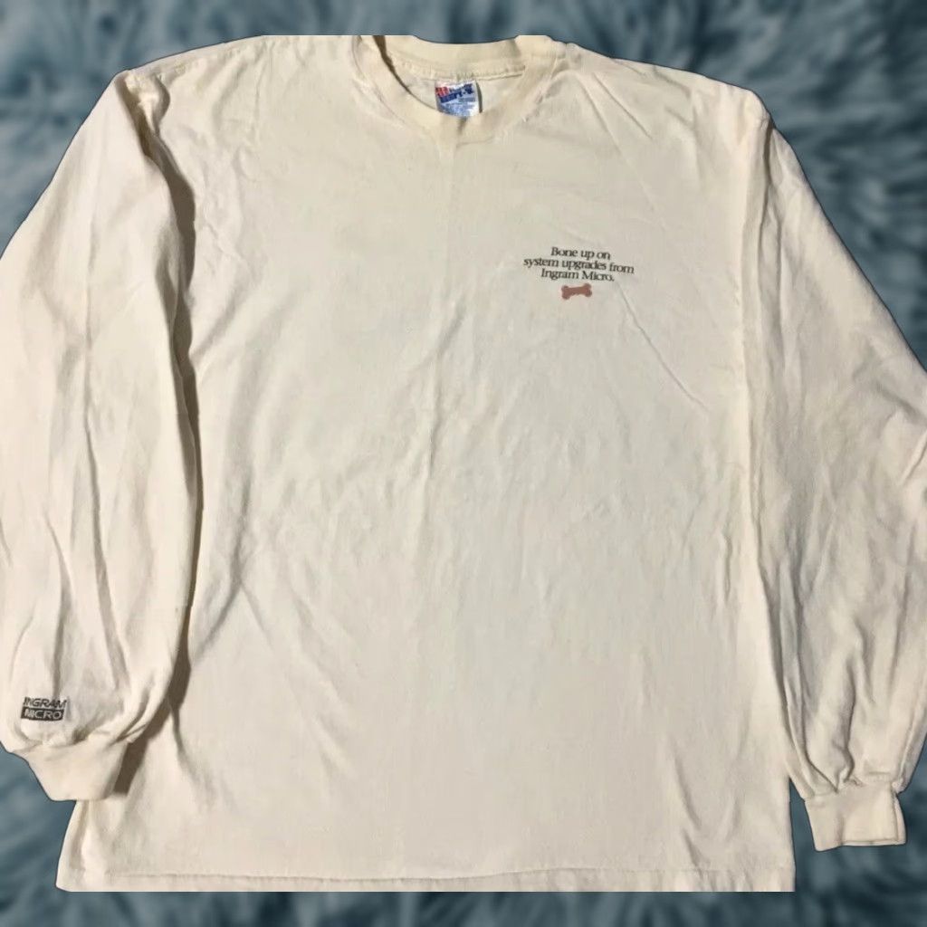 Vintage Vtg 90s Ingram Micro Faded Software Shirt L Vaporwave Grunge Technology Apple Shirt Mens Beig e Nuclear? Size US L / EU 52-54 / 3 - 1 Thumbnail