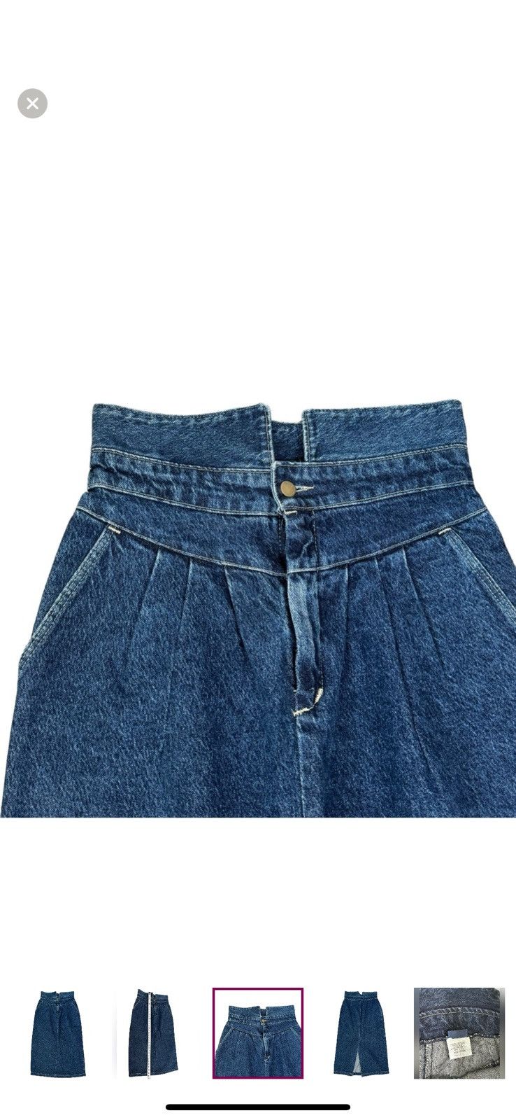 Other Stuffed Shirt Vintage Denim Maxi Skirt Size 11/12 Size 34" / US 12 / IT 48 - 3 Thumbnail