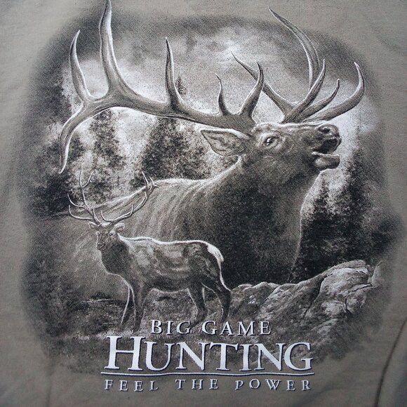 Vintage Vintage Big Game Hunting Feel The Power Crewneck Sweatshirt Size US XXL / EU 58 / 5 - 1 Thumbnail