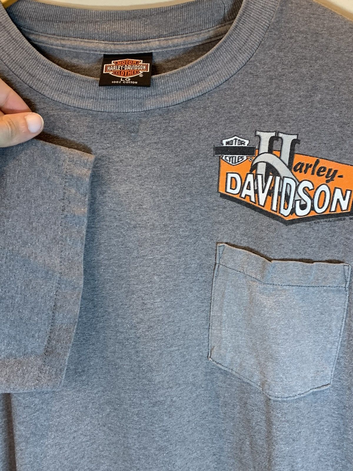 Harley Davidson RARE Vintage 80s Harley Davidson Atlanta Single Stitch Shirt Size US L / EU 52-54 / 3 - 5 Thumbnail