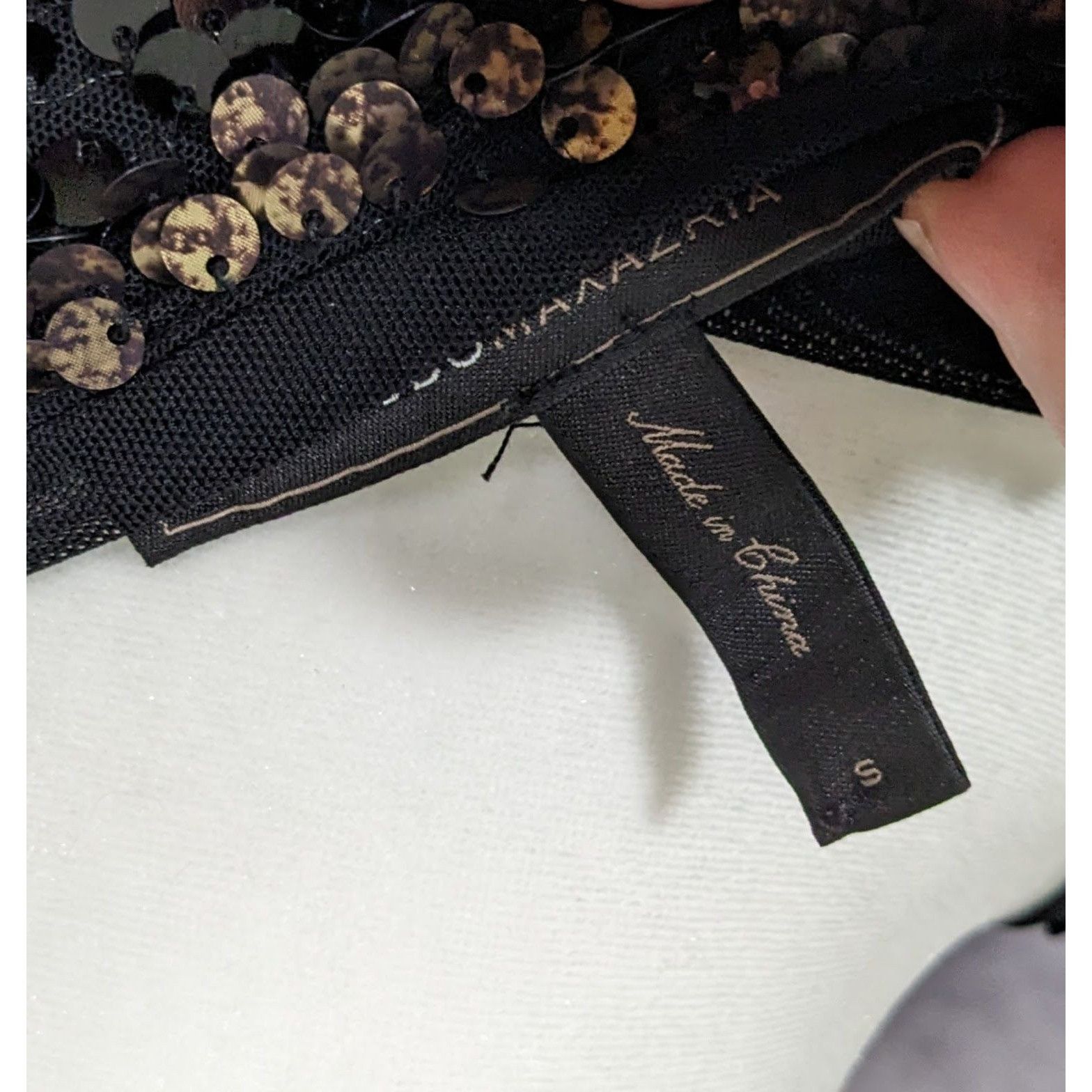 Bcbgmaxazria Black And Gold Sequin Cocktail Dress by BCBGMaxazria Size S / US 4 / IT 40 - 7 Thumbnail