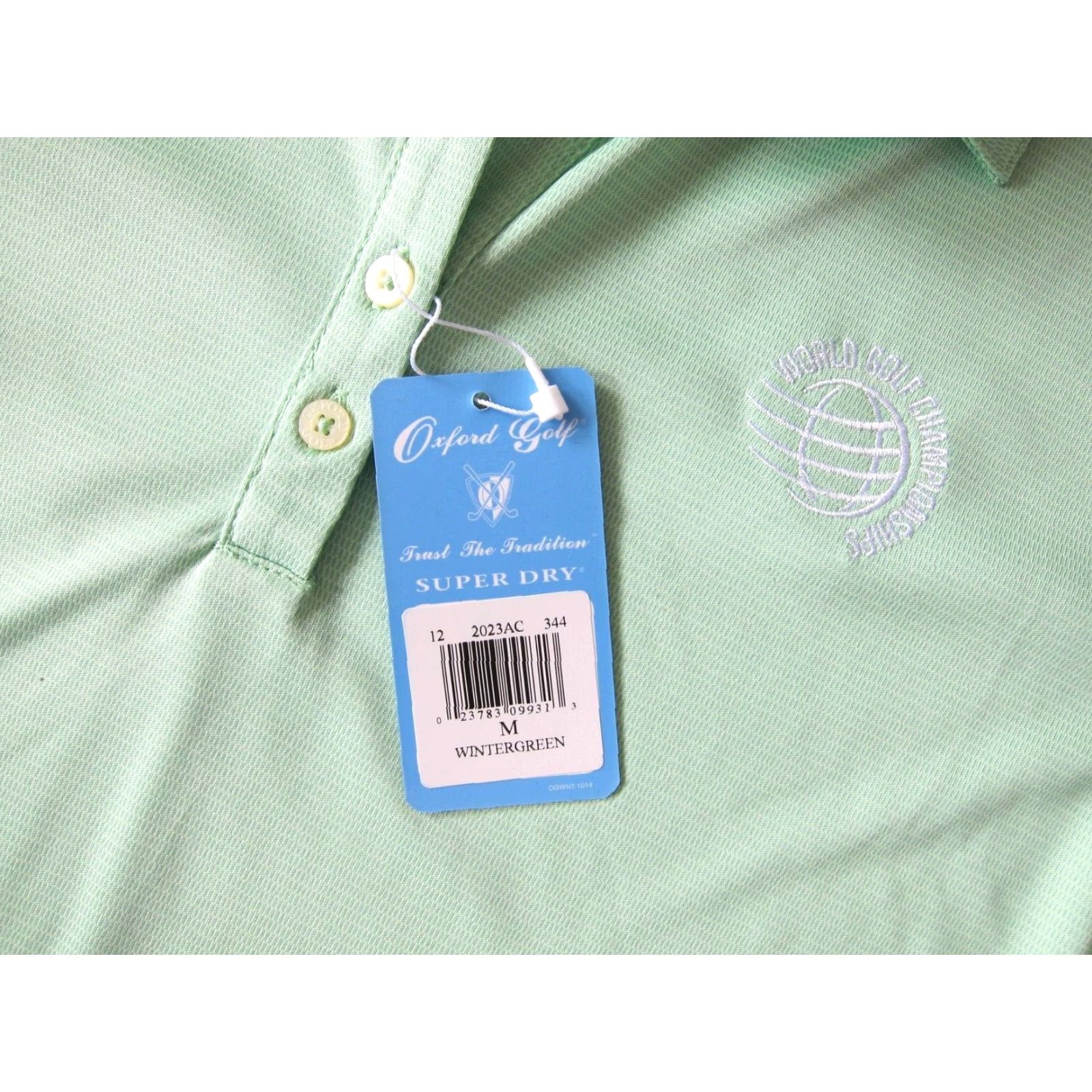 Vintage NWT Oxford Golf Polo Shirt Women M Mint Green World Golf Championships Short Sleeve Blouse Size M / US 6-8 / IT 42-44 - 5 Thumbnail
