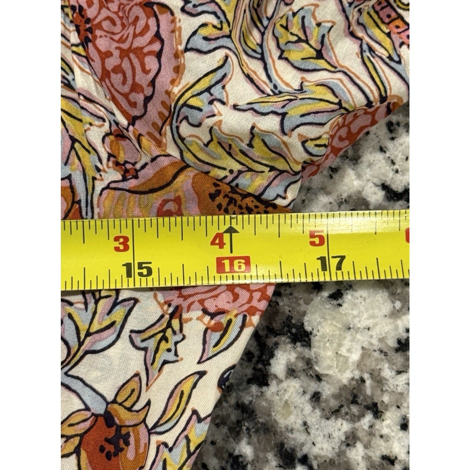 ba&sh BA&SH Valia Mini Dress Ocre Floral V-Neck Short Sleeve Zip Button Multicolor Boho S Womens Size S / US 4 / IT 40 - 6 Thumbnail