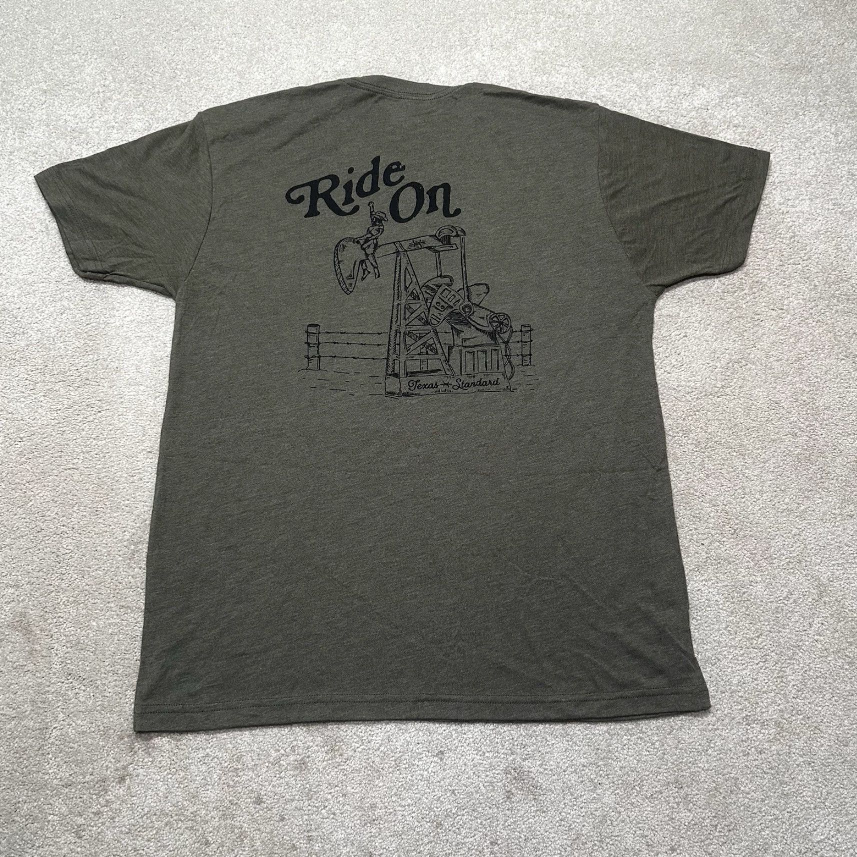Doublet Texas Standard T Shirt Mens Medium Green Double Sided Rodeo Oil Riggs Size US M / EU 48-50 / 2 - 3 Thumbnail