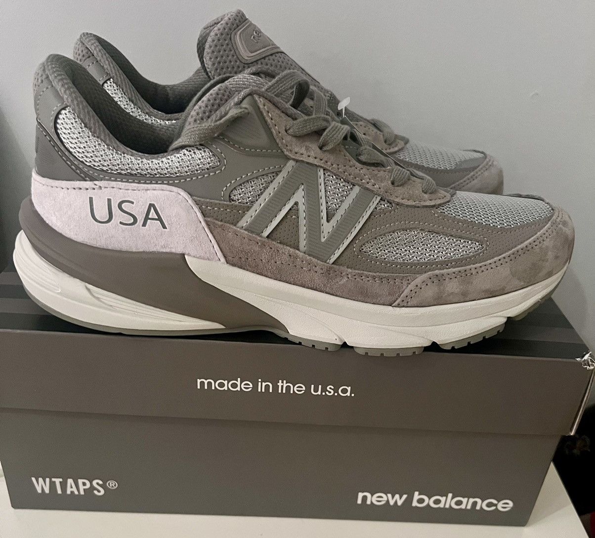 image of Authentic New Balance Wtaps 990V6 Usa Moon Mist Grey 9 Shoes, Men's