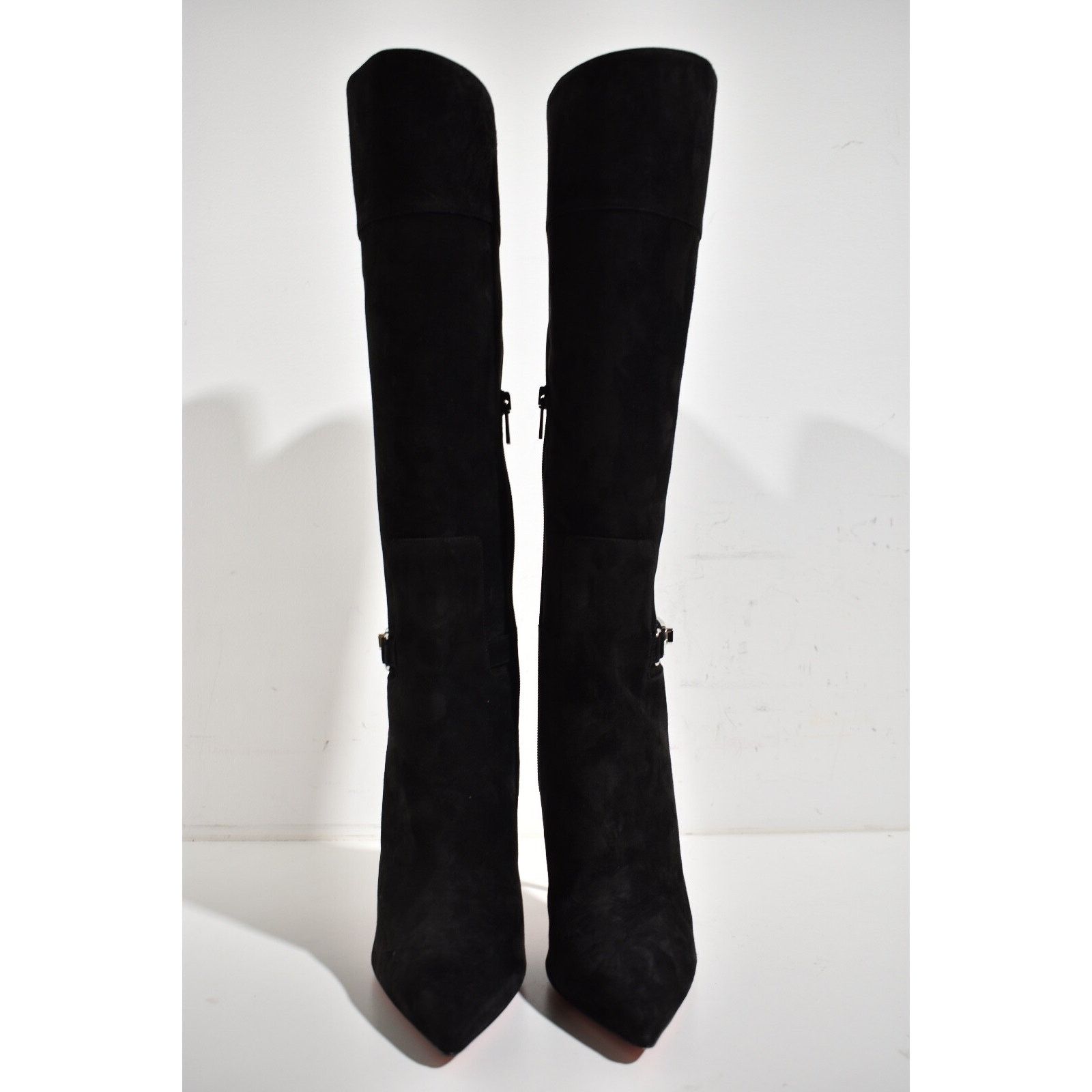 Christian Louboutin Christian Louboutin Lock Kate Botta 100 Black Suede Knee Size US 10.5 / IT 40.5 - 6 Thumbnail