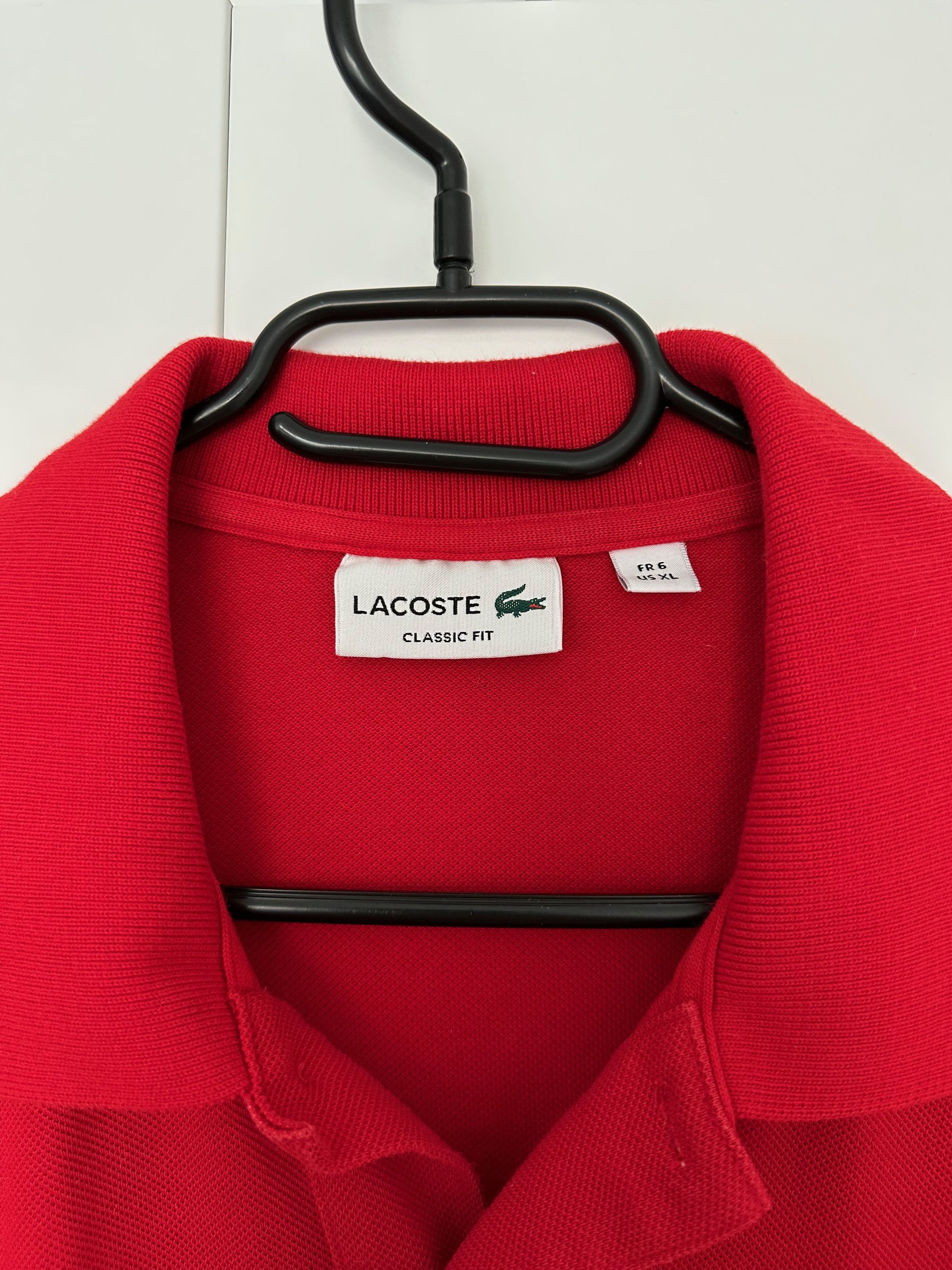 Lacoste Lacoste polo shirt long sleeve red cotton Size US XL / EU 56 / 4 - 4 Thumbnail