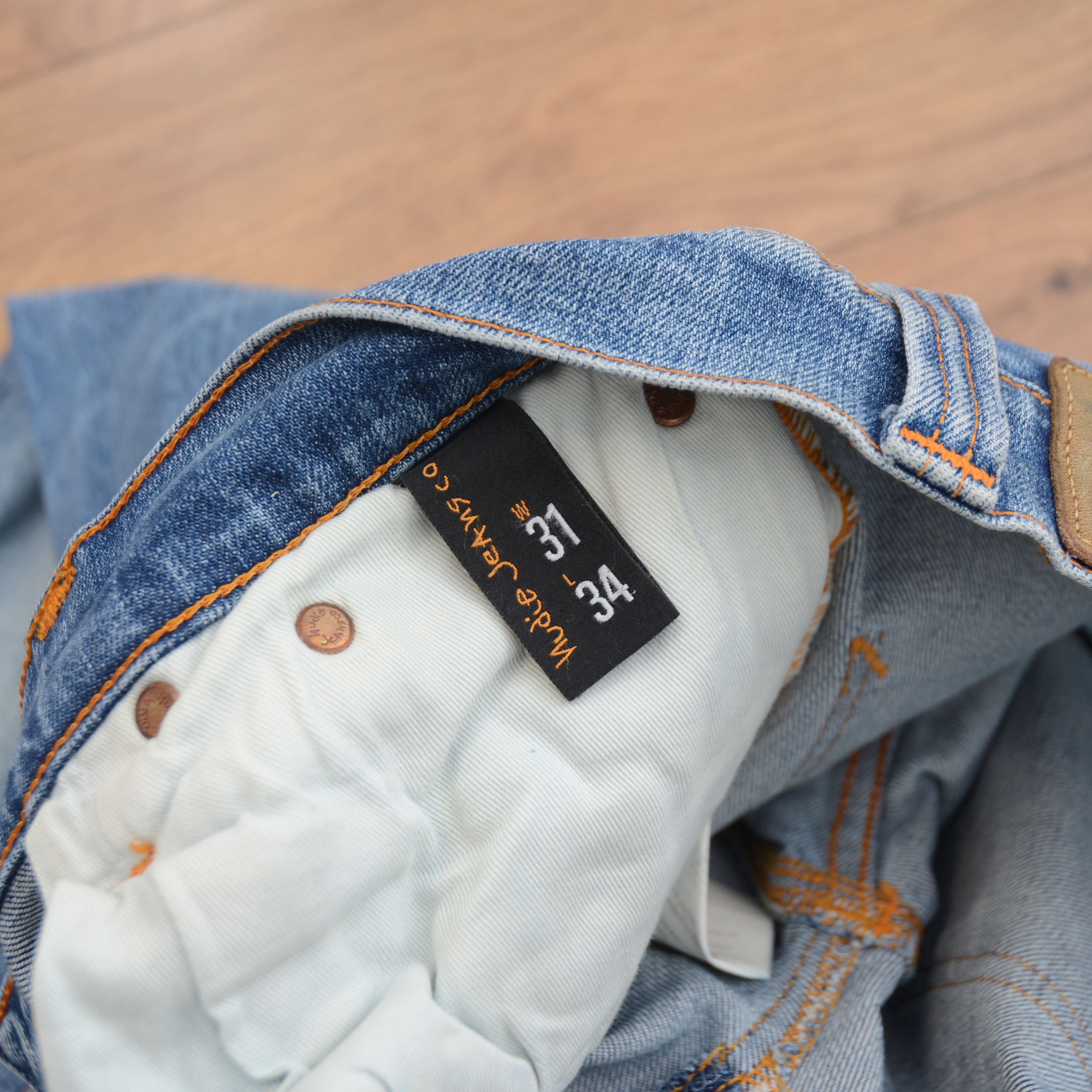 Nudie Jeans Nudie Jeans Steady W31 L34 faded Denim Button Fly Thim Size US 31 - 13 Thumbnail