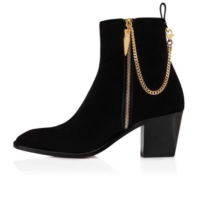 Christian Louboutin o1s1wg110924 Yoz The Lips Boots in Black Size US 8 / EU 41 - 1 Thumbnail