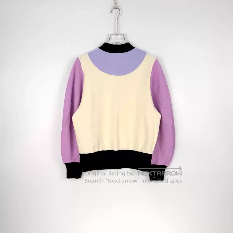 Loewe Loewe Beige and purple embroidered logo design sweater Size S / US 4 / IT 40 - 4 Thumbnail