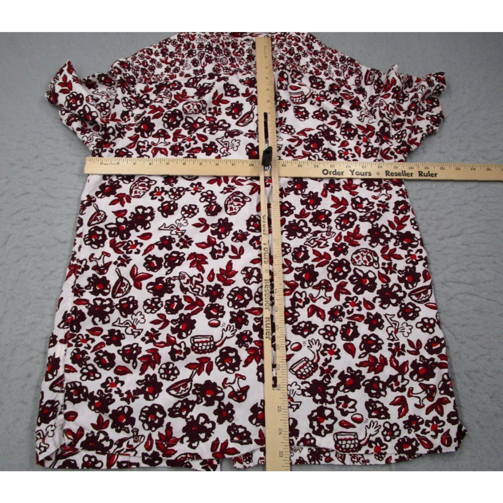J.Crew VANS Button-Up Shirt Mens Small Red Short Sleeve Collared Geometric Print Fashion Size US S / EU 44-46 / 1 - 6 Thumbnail