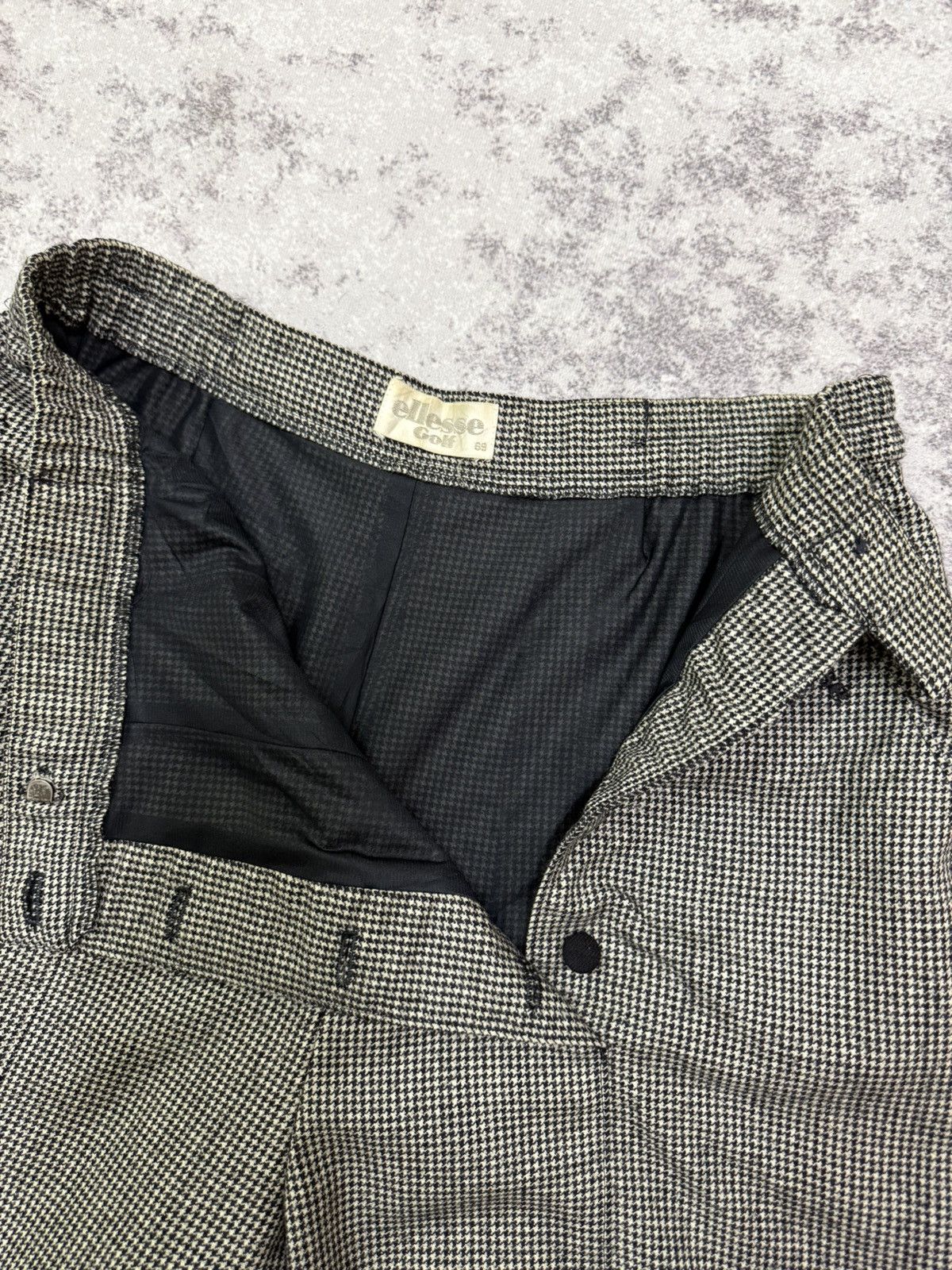 Ellesse Vintage Ellesse Golf Wide Leg Plated Wool Short Pants Size 26" / US 2 / IT 38 - 7 Thumbnail