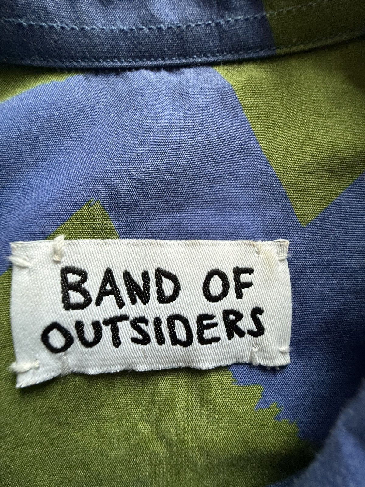 Band Of Outsiders Band of Outsiders blue green squiggle logo shirt Size US M / EU 48-50 / 2 - 19 Thumbnail