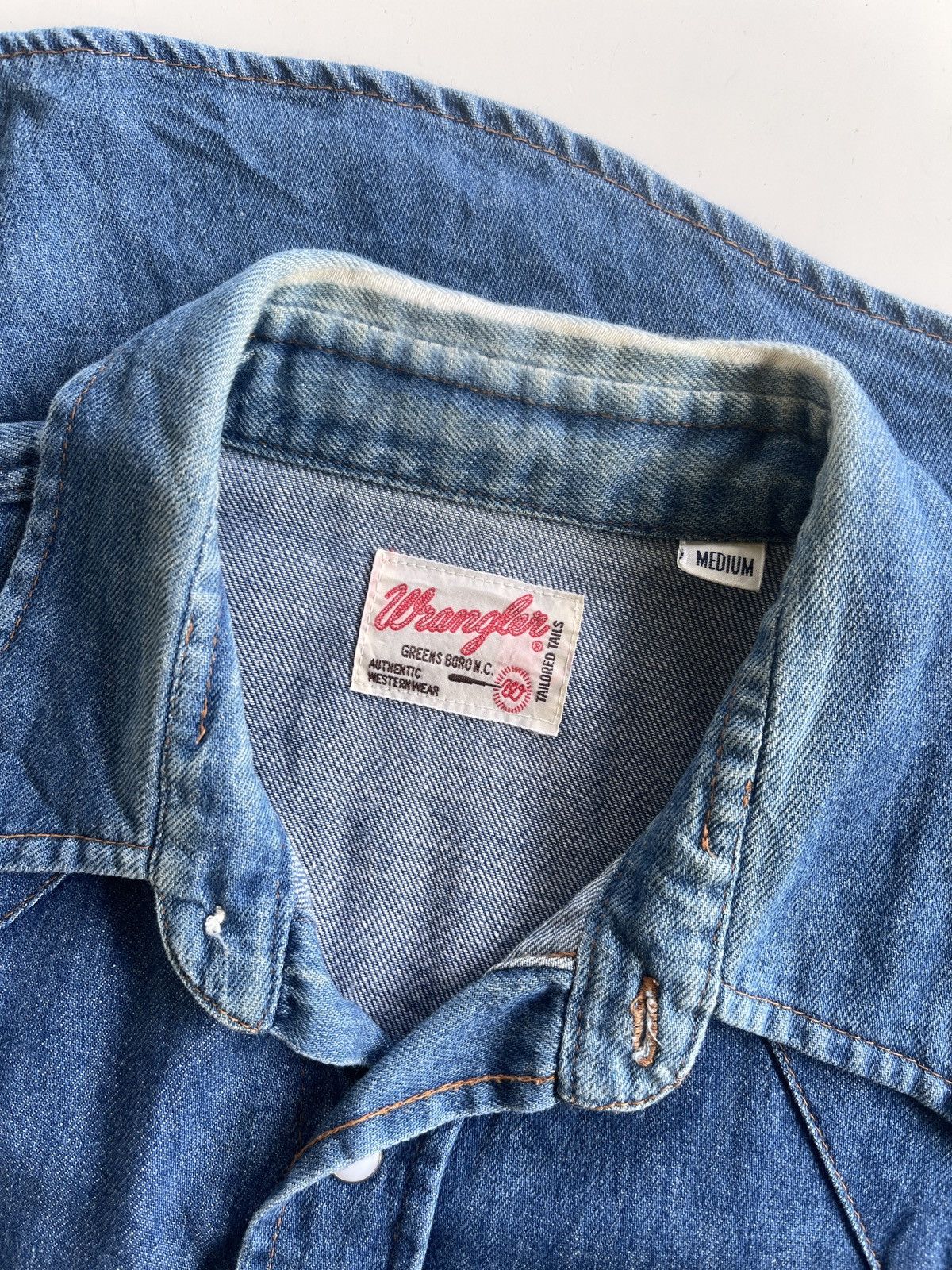 Vintage Vintage Wrangler Western Wear Shirt Size US L / EU 52-54 / 3 - 14 Thumbnail